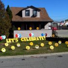 Happy Birthday Yard Card Smiley Faces Sign Rental Cincinnati Ohio