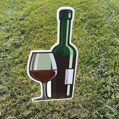 21st birthday cheers Wine Glasses & Bottles Yard Cards & Signs Rentals Cincinnati Ohio