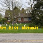 21st birthday cheers beer mugs Yard Cards & Signs Rentals Cincinnati Ohio