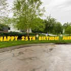 21st birthday cheers beer mugs Yard Cards & Signs Rentals Cincinnati Ohio