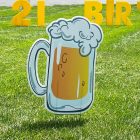 21st birthday cheers beer mugs Yard Cards & Signs Rentals Cincinnati Ohio